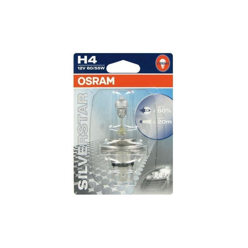 OSRAM SILVERSTAR H4 BULB, 1 PC.