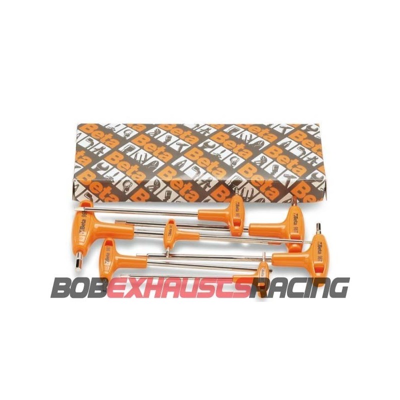 BETA KIT DE 8 LLAVES DE VASO HEXAGONALES CON MANGO EN T 96T/S8