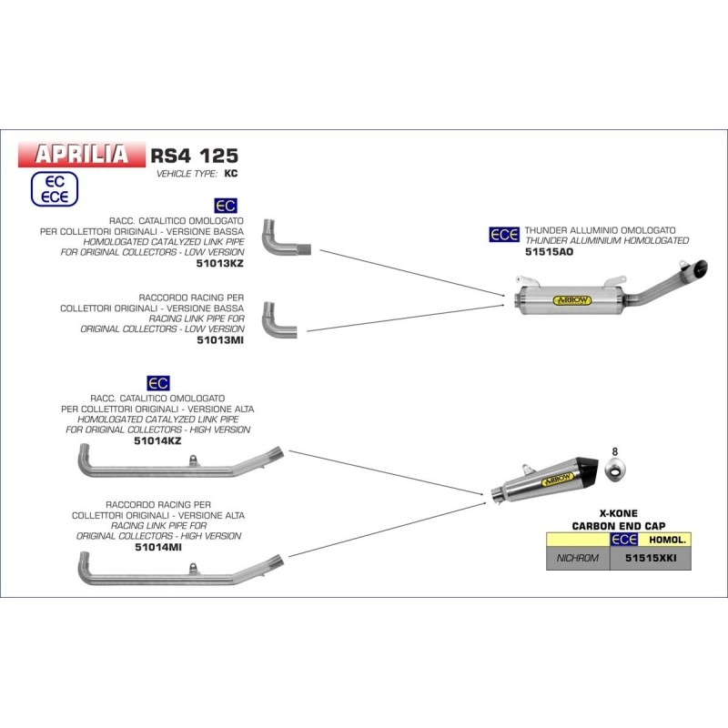 Conector catalítico homologado version alta 51014KZ