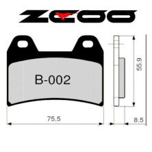 ZCOO BRAKE PADS B002 EXC ENDURANCE 2