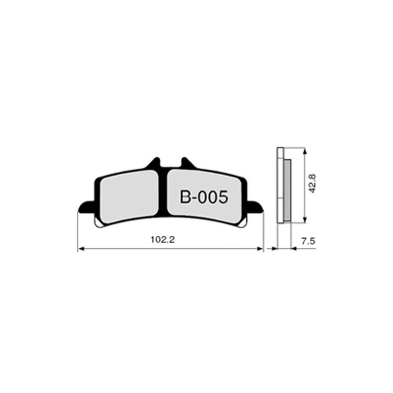 ZCOO BRAKE PADS B005 EX RACE