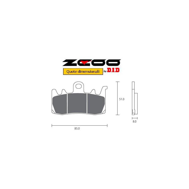ZCOO PASTILLA DE FRENO B007 EX RACE