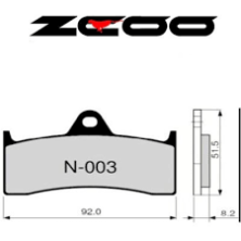 ZCOO BRAKE PADS N003 EX RACE 2