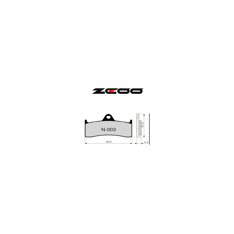 ZCOO BRAKE PADS N003 EX RACE