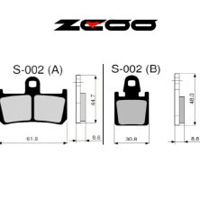 ZCOO PASTILLA DE FRENO S002 EXC ENDURANCE 2