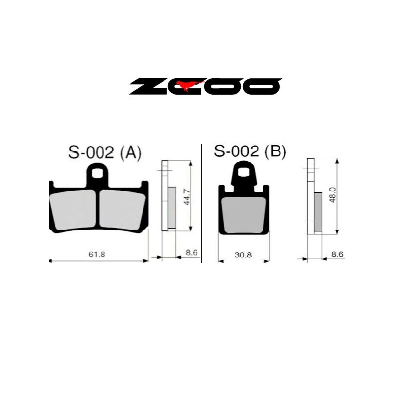 ZCOO BRAKE PAD S002 EXC ENDURANCE