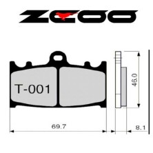 ZCOO BRAKE PADS T001 EX RACE 2