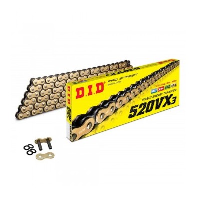 DID 520 VX3 CHAIN 120 LINKS GOLDEN