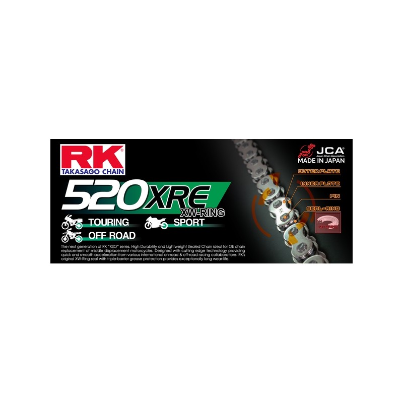 RK 520 XRE CADENA 120 PASOS ACERO