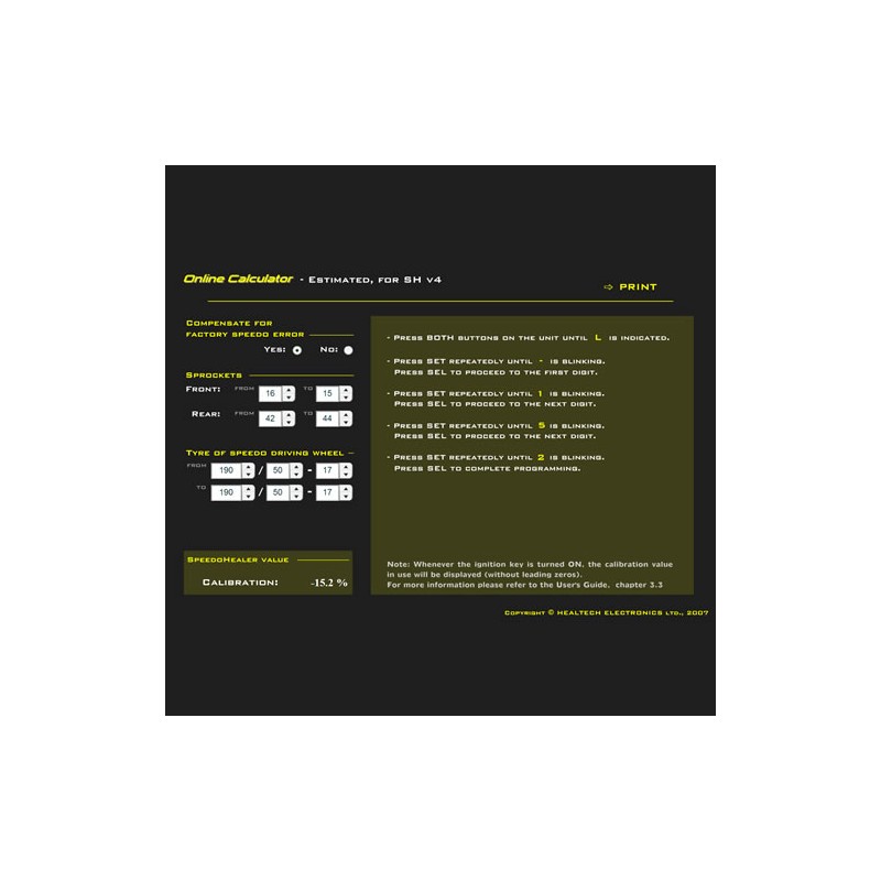HEALTECH SPEEDOHEALER SH-V4 AB + CABLEADO