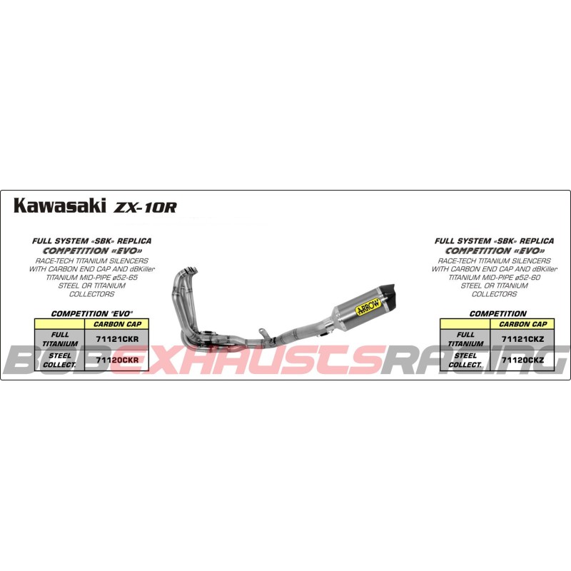 EXHAUST ARROW Competition EVO Complete Kit / Kawasaki ZX-10R