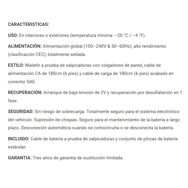 OPTIMATE 5 CARGADOR BATERIA 12V