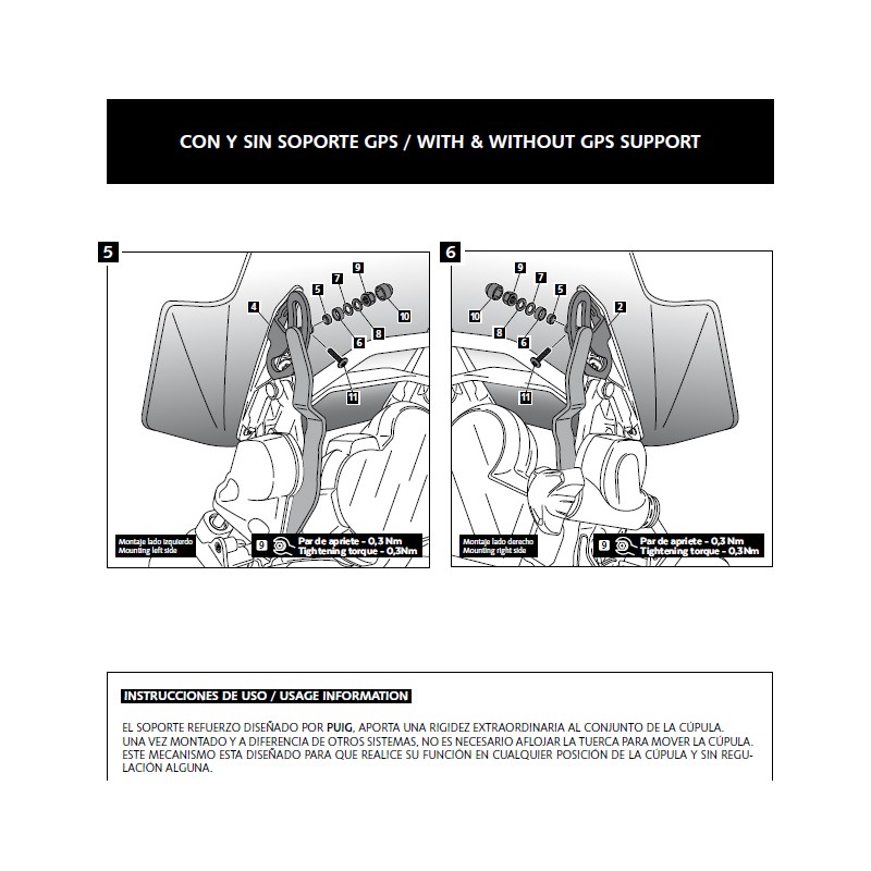 PUIG REINFORCEMENT SUPPORT 7566N