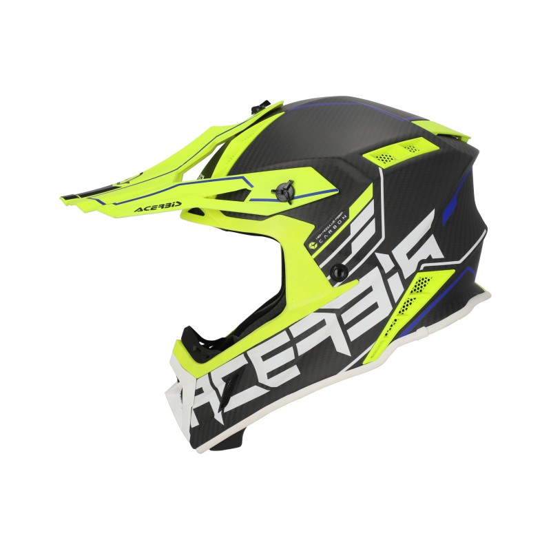 ACERBIS CASCO STEEL CARBON 22-06 BLACK YELLOW FLUO