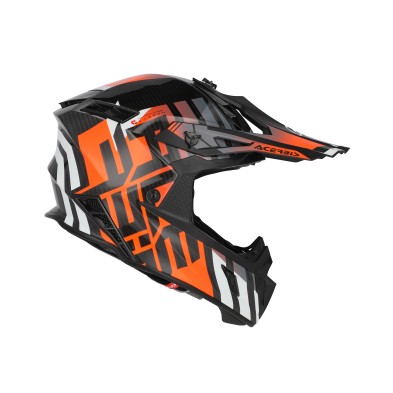 ACERBIS STEEL CARBON HELMET 22-06 FLUO ORANGE/BLACK