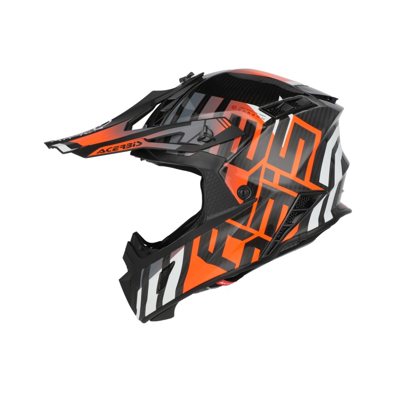 ACERBIS STEEL CARBON HELMET 22-06 FLUO ORANGE/BLACK