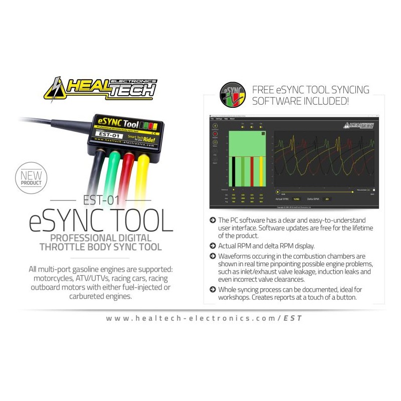 HEALTECH ESYNC VACUUM GAUGE EST-01