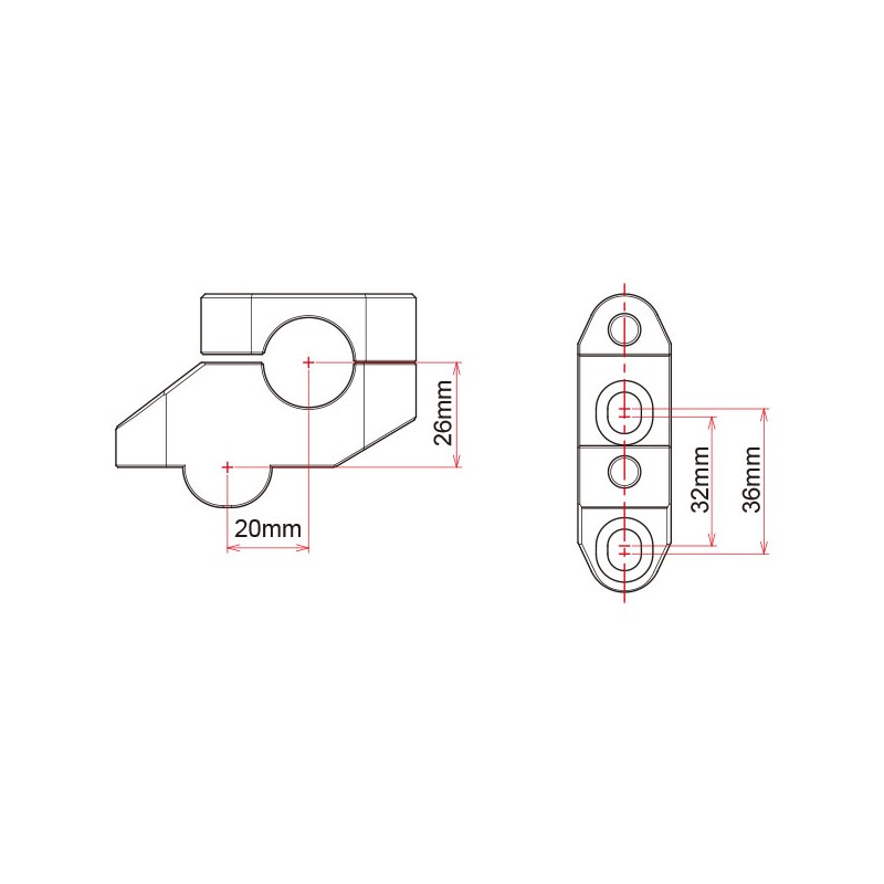 ZETA KIT DE TORRETAS DE MANILLAR DESPLAZADO (22.2mm)