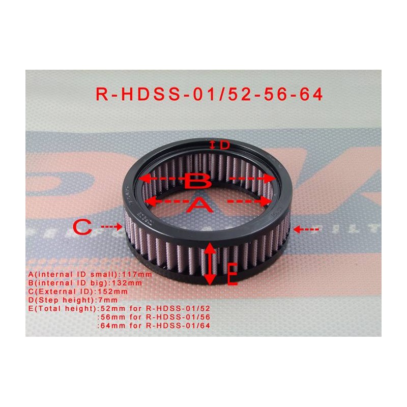 DNA FILTRO DE AIRE HARLEY DAVIDSON R-HDSS-01-64