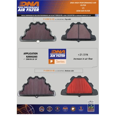 DNA AIR FILTER KAWASAKI P-K9N18-RS