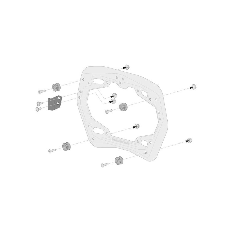 Kit adaptador para soporte lateral para 2 maletas TRAX, NANUK