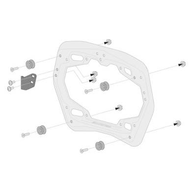 Kit adaptador para soporte lateral para 2 maletas TRAX, NANUK