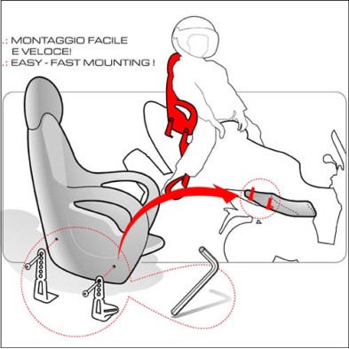 GIVI ASIENTO NIÑO S650 BABY RIDE