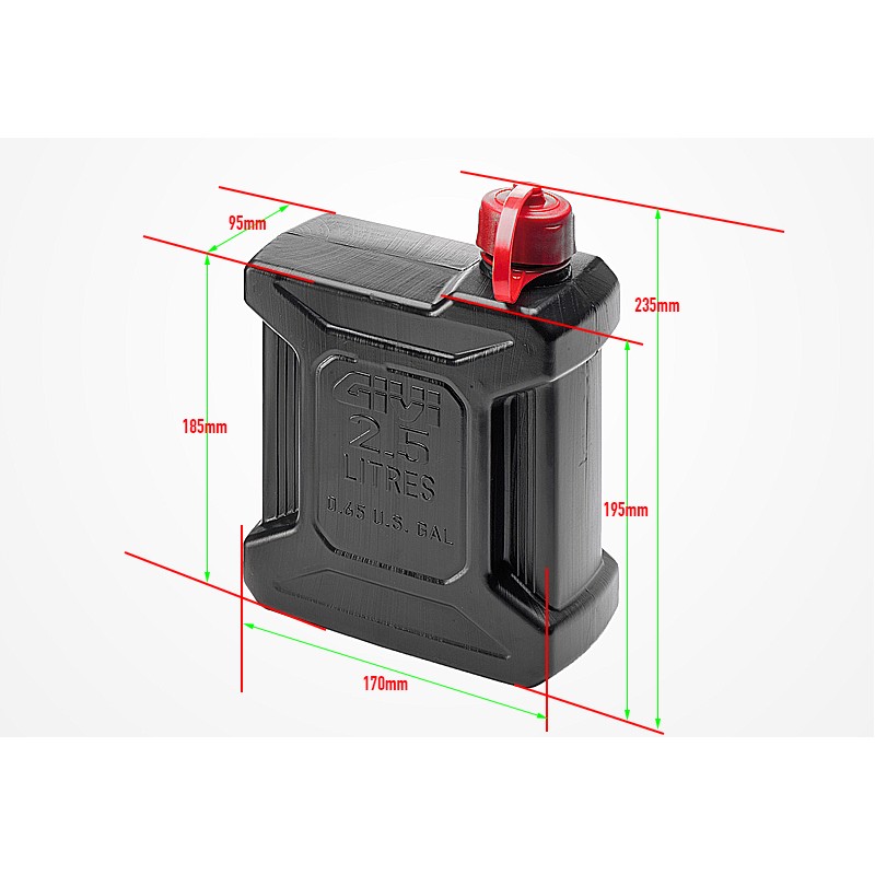 GIVI BIDON HOMOLOGADO 2,5L TAN01