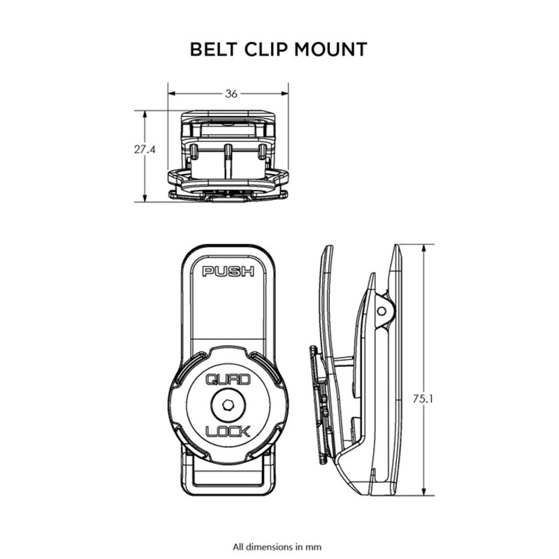 QUAD LOCK BACKPACK OR BELT MOUNT QLM-BLT-3