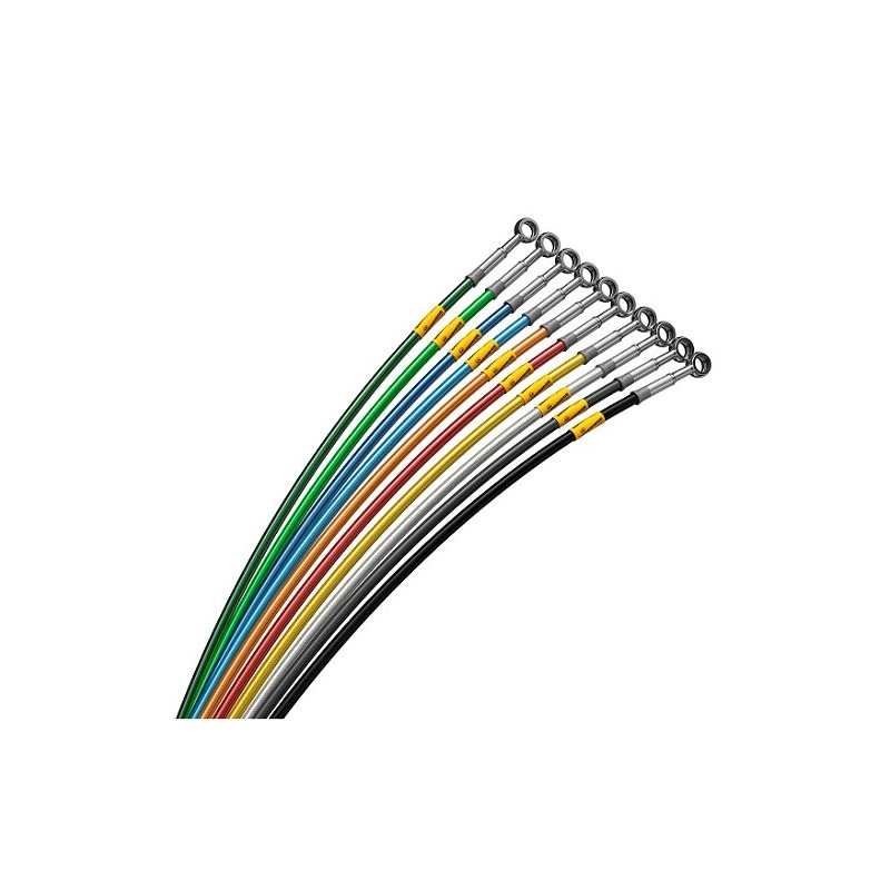 GOODRIDGE RACING FRONT BRAKE LINES ZX10R 04-05 KW1027A-2FC YELLOW