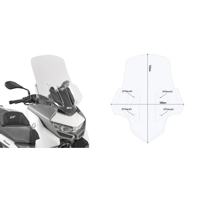 GIVI CUPULA TRASPARENTE C 400 GT (19 - 24) 5132DT