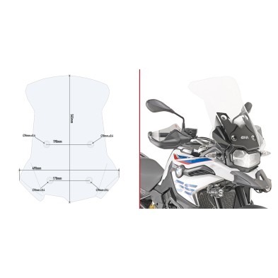 GIVI TRANSPARENT WINDSCREEN D5127ST