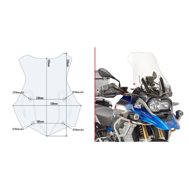GIVI CUPULA BMW R 1200 / 1250 GS 5124DT