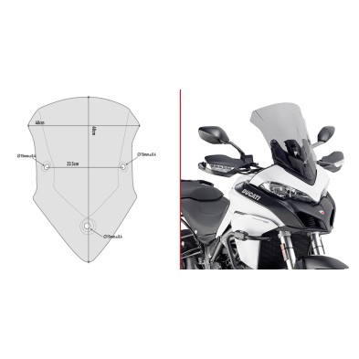 GIVI SPORT SCREEN DUCATI MULTISTRADA 1260 / 1200 / 950 D7406S