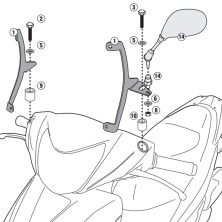 GIVI SOPORTE FIJACION CUPULA A1153A