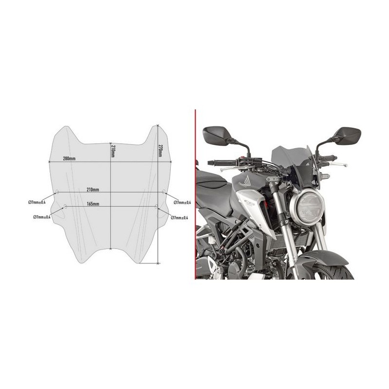 GIVI SMOKED WINDSCREEN A1164