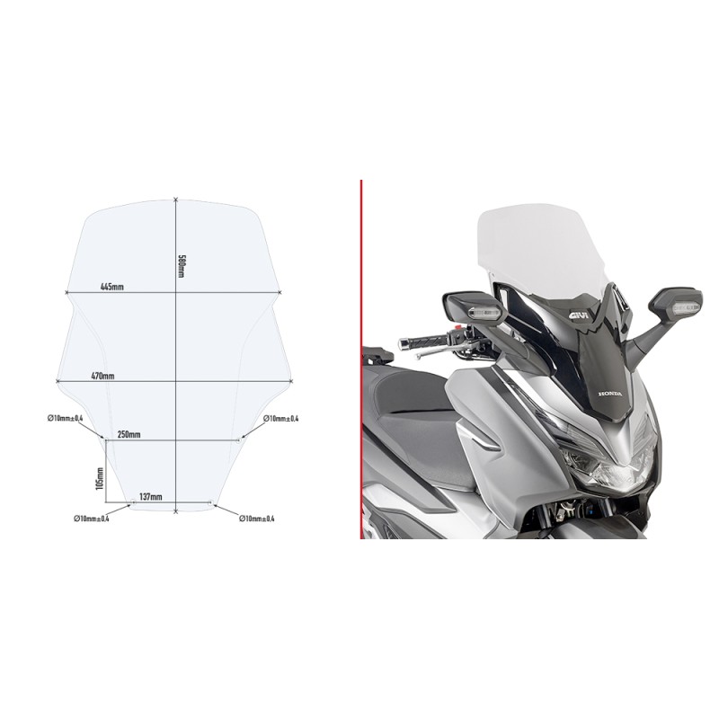 GIVI CUPULA TRASPARENTE D1166ST
