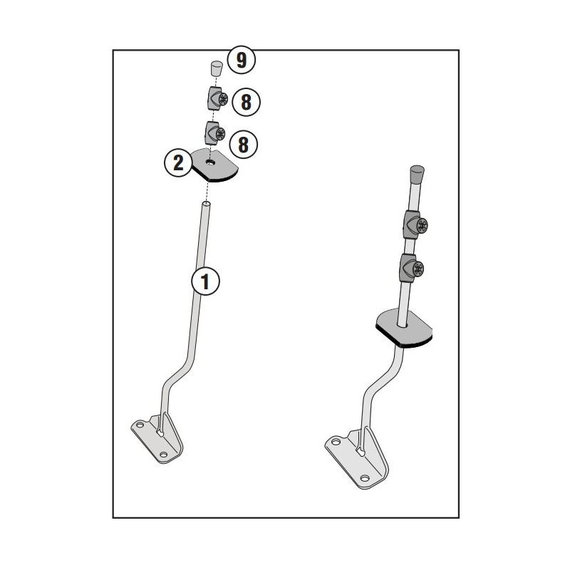 GIVI SOPORTE FIJACION CUPULA A186A