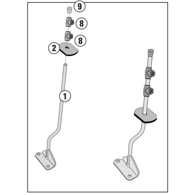 GIVI A186A FAIRING MOUNT BRACKET