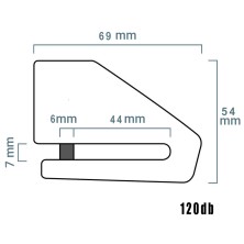 XENA DISC LOCK WITH ALARM XZZ6L 2
