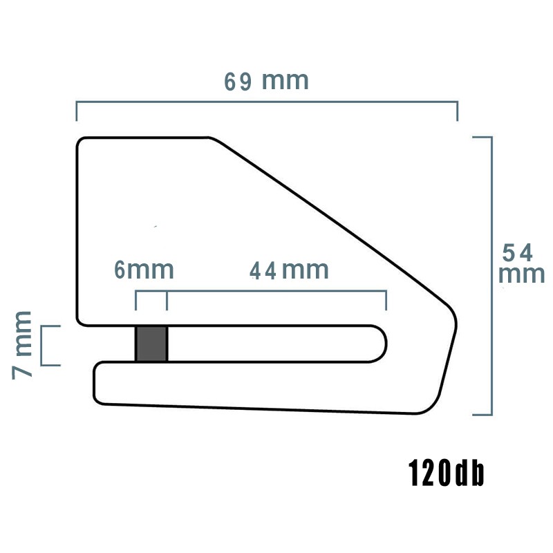 XENA DISC LOCK WITH ALARM XZZ6L