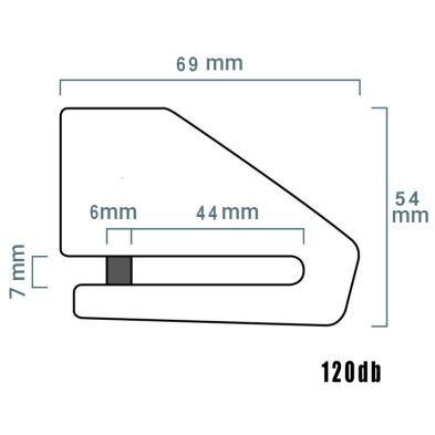 XENA DISC LOCK WITH ALARM XZZ6L