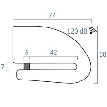 XENA XX6 Disc Lock with Alarm 2