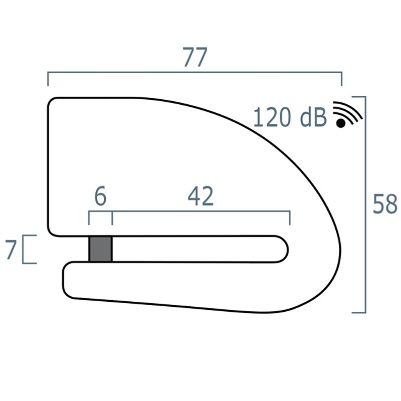 XENA ANTIRROBO DISCO CON ALARMA XX6