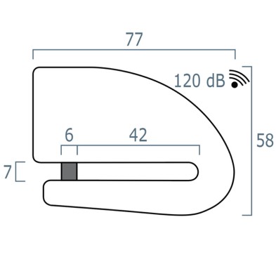 XENA ANTIRROBO DISCO CON ALARMA XX6