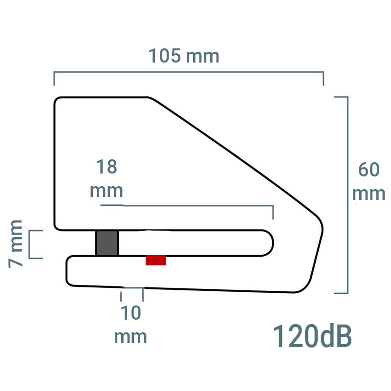 XENA XX15 Disc Lock with Alarm