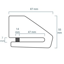 XENA 14MM ORANGE DISC LOCK X2 X2HD 2