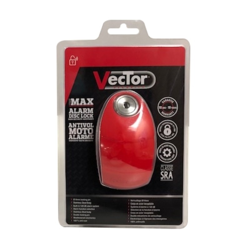 VECTOR THE MAX ALARM VE50BDA ANTI-THEFT DISC LOCK WITH ALARM