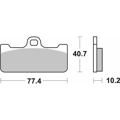 SBS CARBON BRAKE PAD 711DC