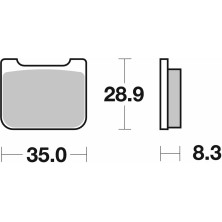 SBS PASTILLA DE FRENO CARBONO 732RQ 2